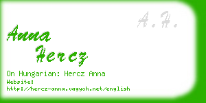 anna hercz business card
